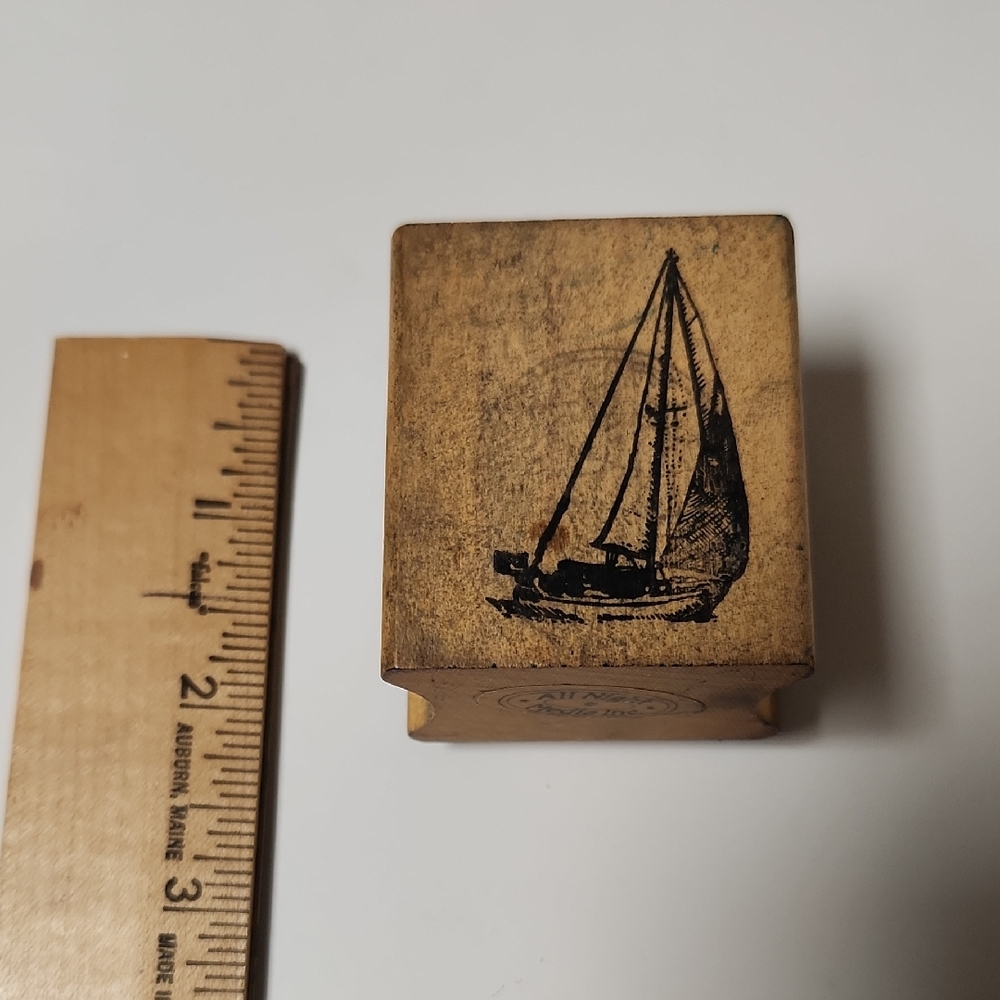 Sailboat Wooden Stamp